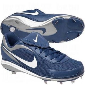 Mens Baseball Cleats Nike Air 15 Blue Zoom Coop Low Metal Fx Leather Mesh Shoes
